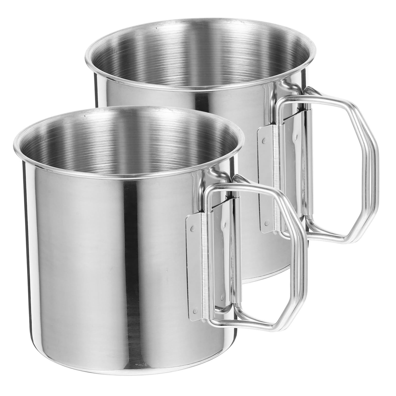 Toddmomy 3 ensembles Gobelet Pliable En Acier Inoxydable 304 Pour Le Camping Les Voyages Le Thé Le Café L'Extérieur 2 pièces * 3