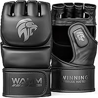 WAMM Sports MAXForce EVE MMA Gloves Men Women - Shock Absorbing Half Finger Boxing Kickboxing for Muay Thai Sparring Punching Bag