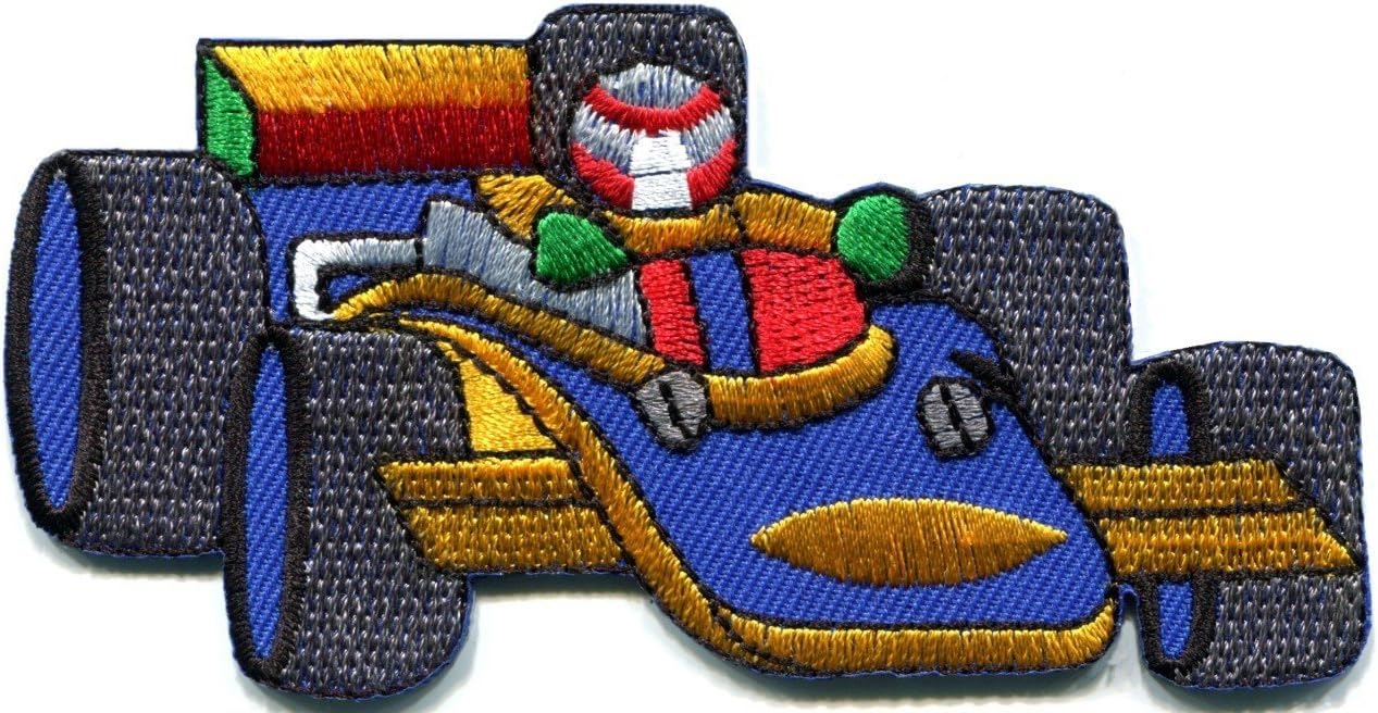 Sports Car Racing Race Exotic Formula One 1 Retro Applique Iron-on Patch S-582 Handmade Design From Thailand