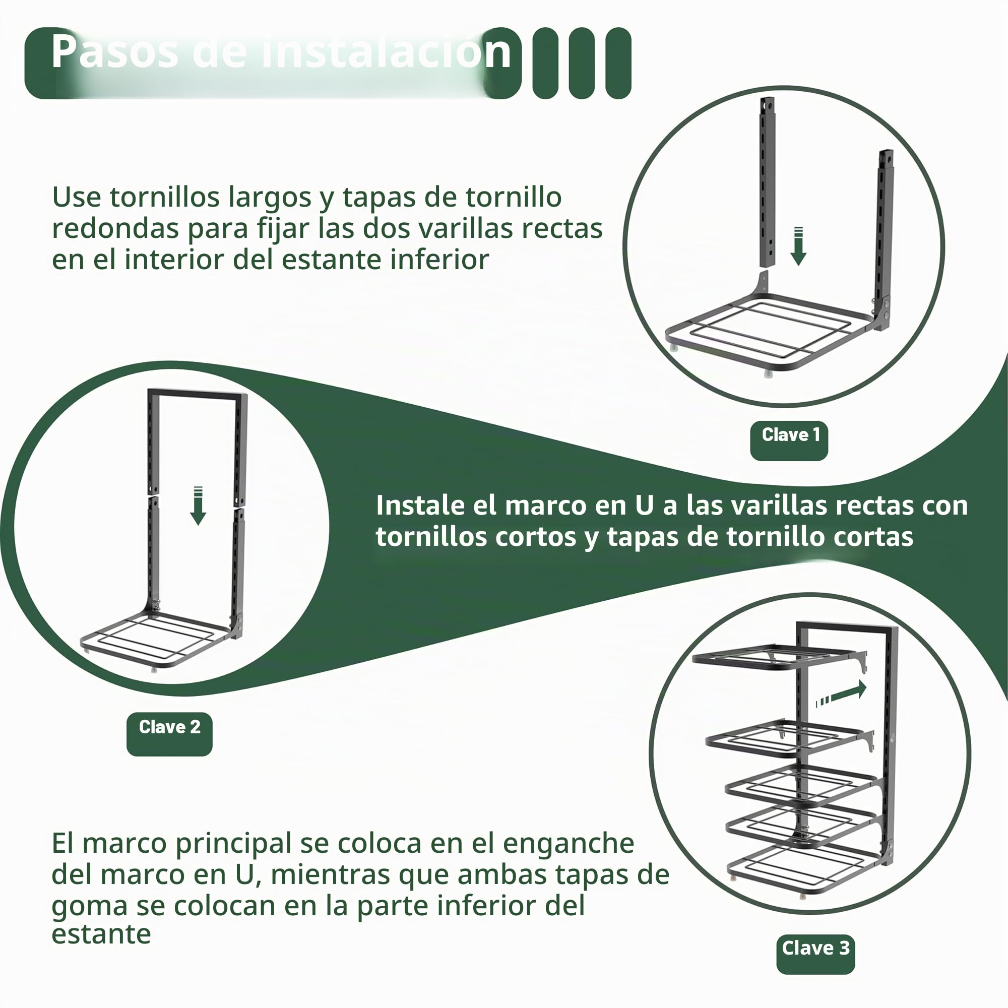 Estante multifuncional ajustable de 6 niveles para gabinete, organizador de encimera, organizador de ollas para organización y almacenamiento de cocina, organizador de tapa de olla (negro)