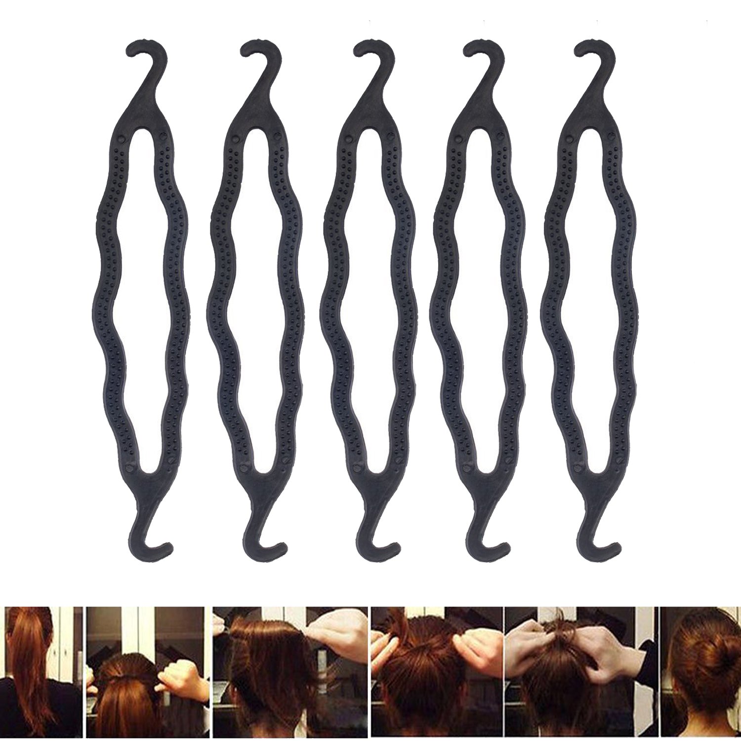 Set of 5 Magic Hair Bun Makers / Formers / Holders Beauty