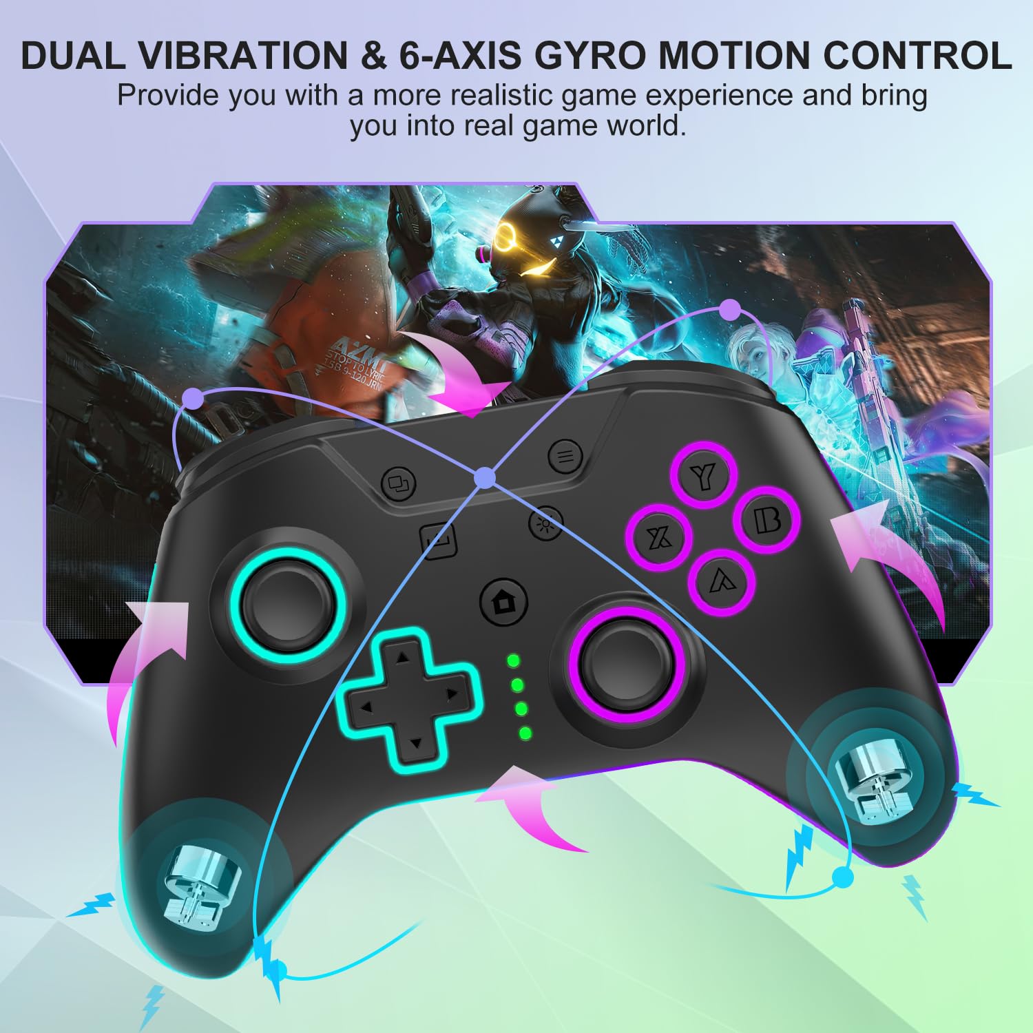 SWCTIM Xbox Controller Wireless für Xbox One, Xbox Series X/S, Xbox One X/S,2.4GHz RGB LED Licht Wireless Controller mit 3.5mm Kopfhörerbuchse,Schwarz