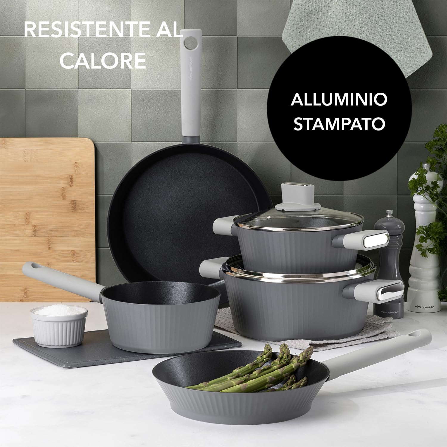 Casseruola Florina Master Black 28cm 6.5L - Antiaderente, Per Induzione, Manici Soft-Touch - Perfetta Per Tutte Le Cucine - Foto 3