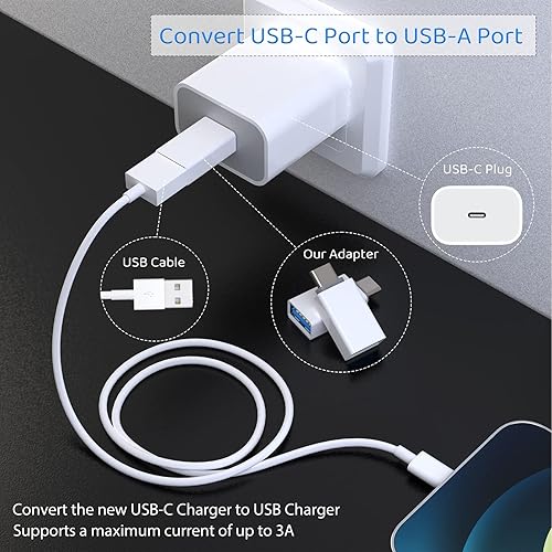 Miniatura 6 de Adaptador USB C a USB, paquete de 2, adaptador USB-C macho a USB 3.0 hembra para MacBook Pro 20212020 iMac iPad Promini 6 Pixel 6 5 4 xl USB C