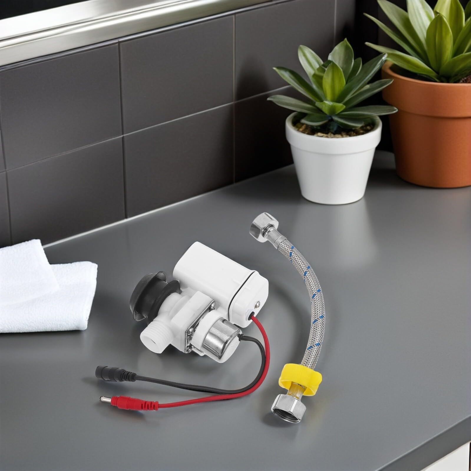 Healeved Válvula Automática de Descarga para Urinario de Pared Sensor Infrarrojo, Kit de Repuesto Abs Antihumedad, Compatible Inodoros, Ahorro de Agua para Baños Comerciales Inteligentes