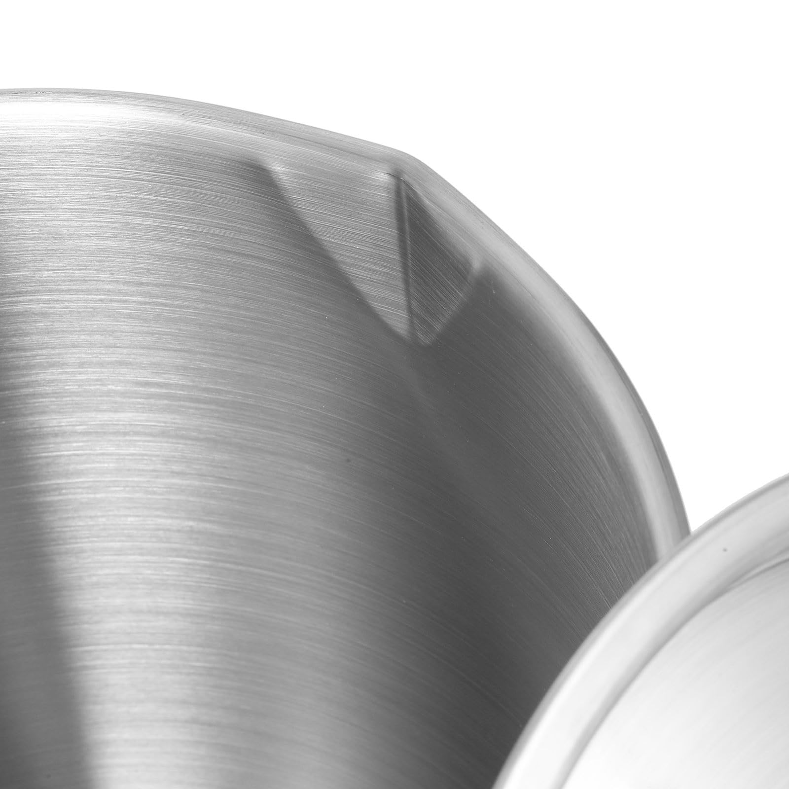 SHINEOFI Rührschüssel 2, 5l aus Edelstahl mit Deckel und Griff in Silber | 1 Satz, Leicht zu Transportieren und Formstabil, Langlebig Sowie Einfach zu Reinigen