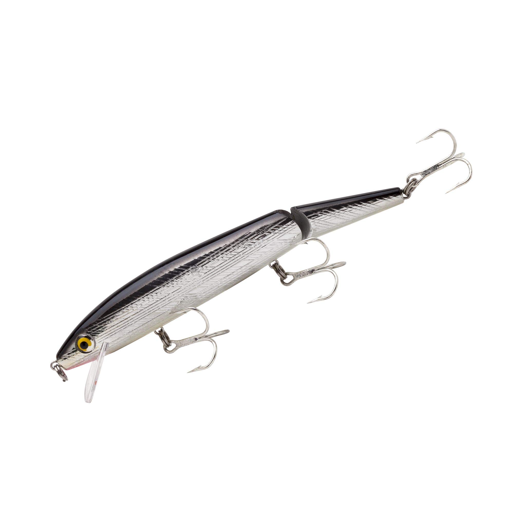 Rebel Lures Jointed Minnow Crankbait Fishing Lure, Silver/Black, 5 1/2 in, 11/16 oz — image 1