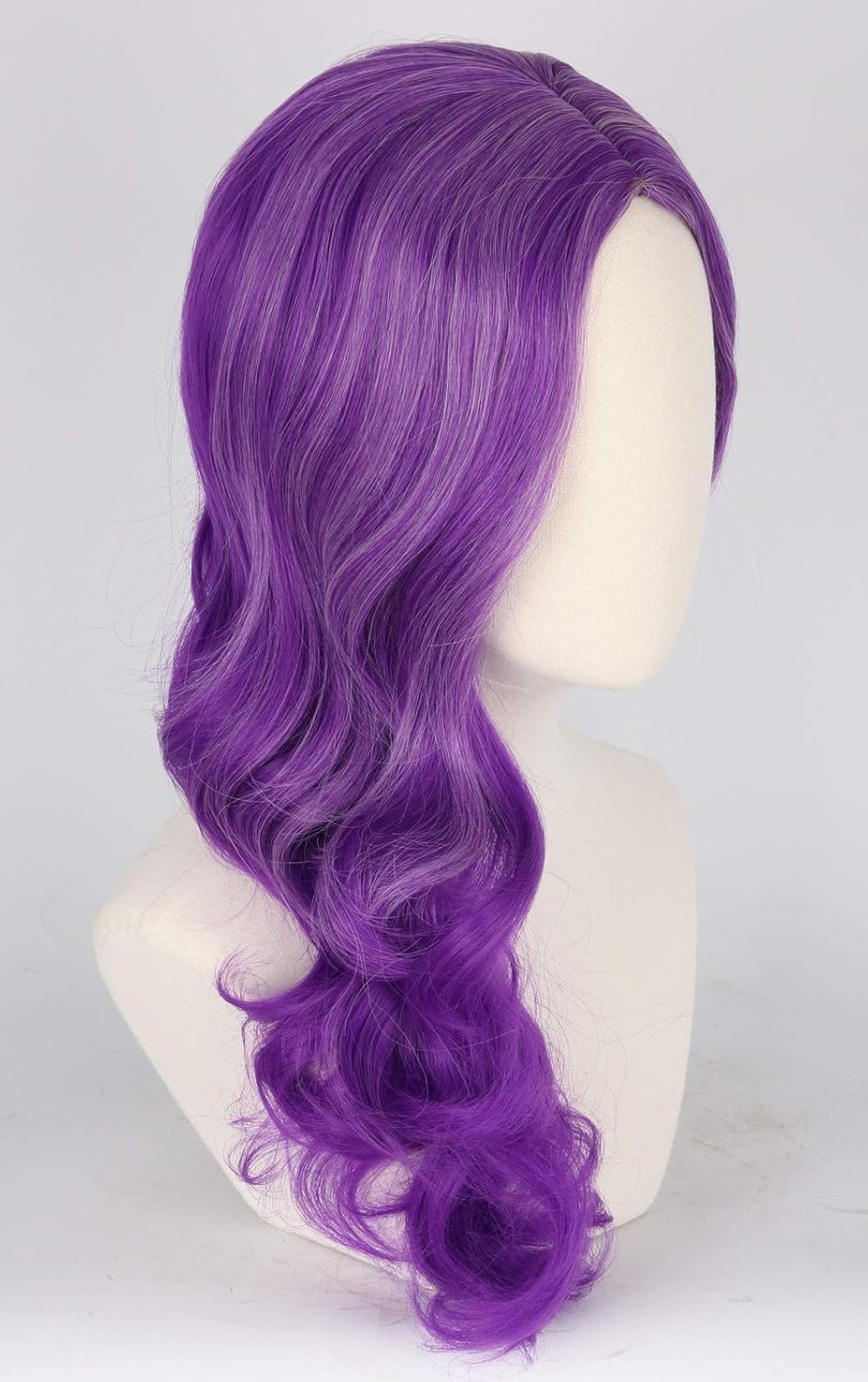 Topcosplay Purple Wigs for Kids Girls Child Long Curly Mal Wig Halloween Wigs : Clothing, Shoes & Jewelry