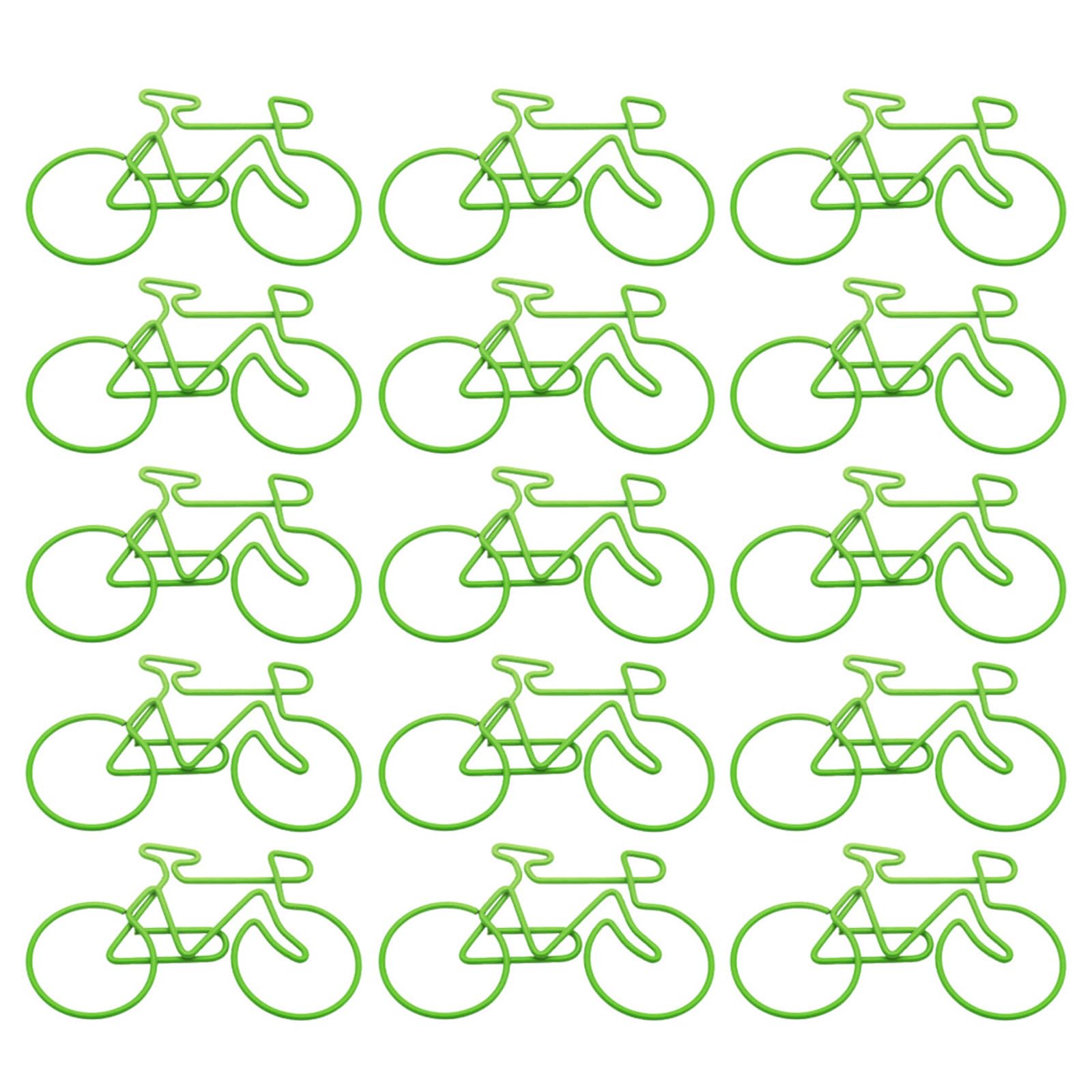 Maxtonser 15Pcs Bike Shape Paper Clip Metal Paper Clamp Bookmarks Clips For Holding Photo Envelopes File Document Postcard