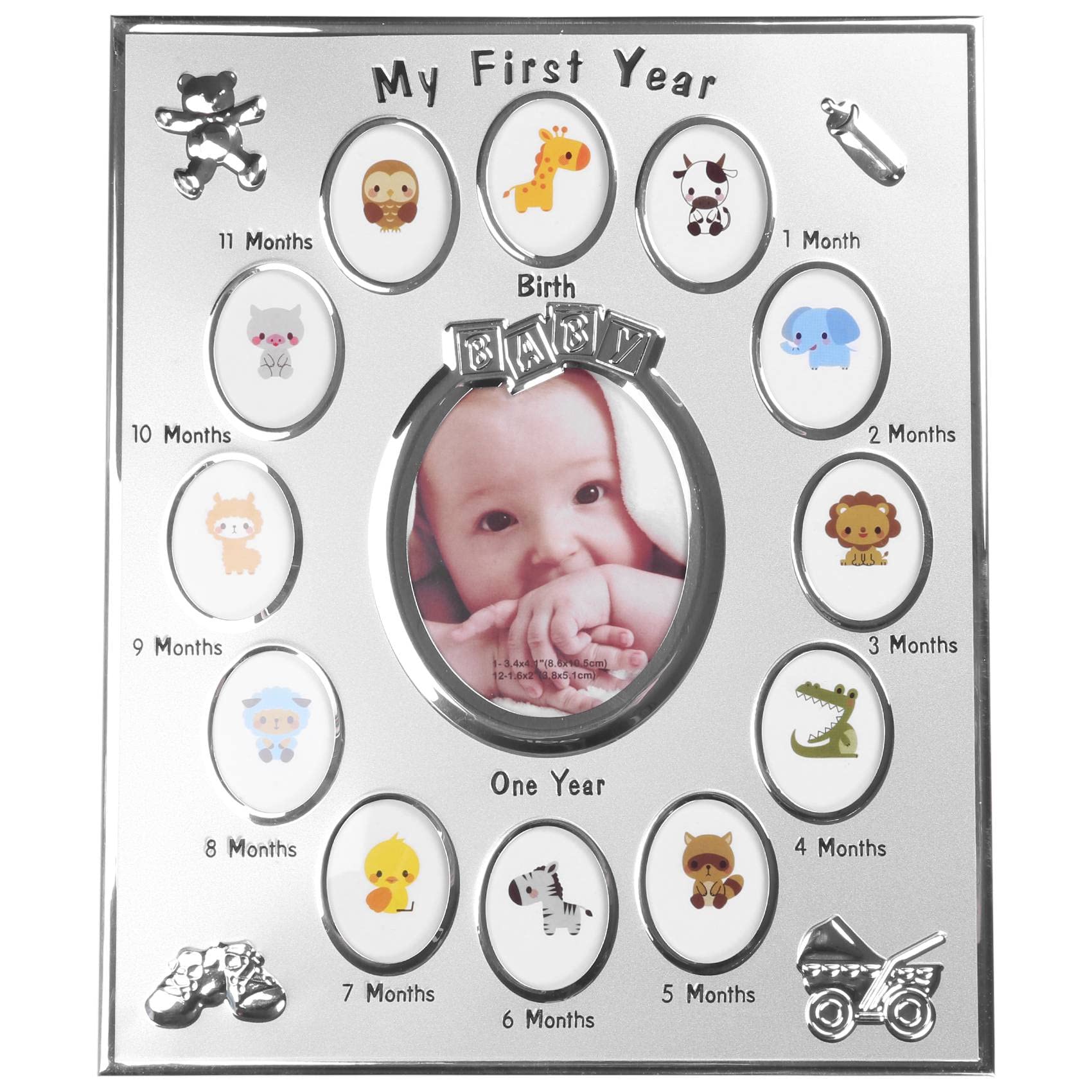 Kqcibz Kids Photo Frame My First Year Baby Kids Birthday Home Family Decoration Ornaments 12 Months Picture Frame