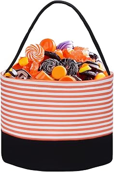 Halloween Candy Buckets Bag Basket Trick or Treat Bags Tote Gift Bags