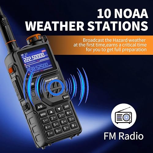 Miniatura 6 de BAOFENG K5PLUS - Radio jamón de tres bandas de largo alcance, Walkie Talkies, radio bidireccional de alta potencia con botón buscador de frecuencia