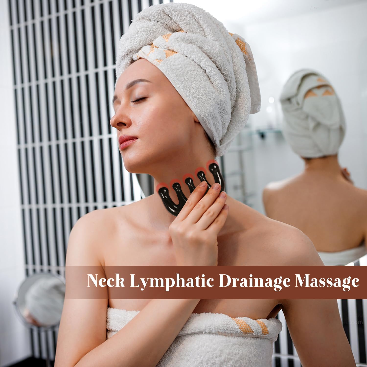 Bian Stone Massage Comb, Gua Sha Comb-Bian Stone Hair Comb for Head Scalp,Body,Facial Massage, Anti-Static Jade Wide Tooth Comb for Men&Women Hair Growth, Acupressure Meridian Massage