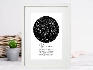 Custom Star Map Print, Night You Were Born, New Baby Gift, Stars The Night Sky, Stars Above Map Poster, Wedding Constellation Print Gift