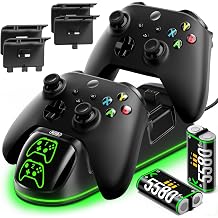 OlVO XSX Controller Charger for X/S/One/Elite, with 2x5580mWh X ox Battery
