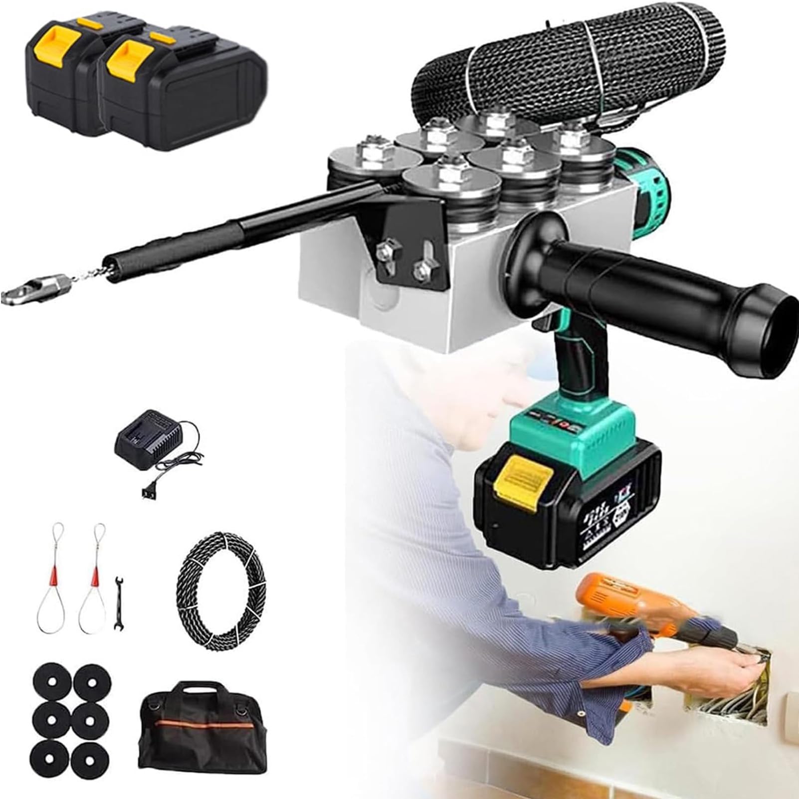 Traction de fil facile avec l'extracteur de fil électricien automatique RayGenius