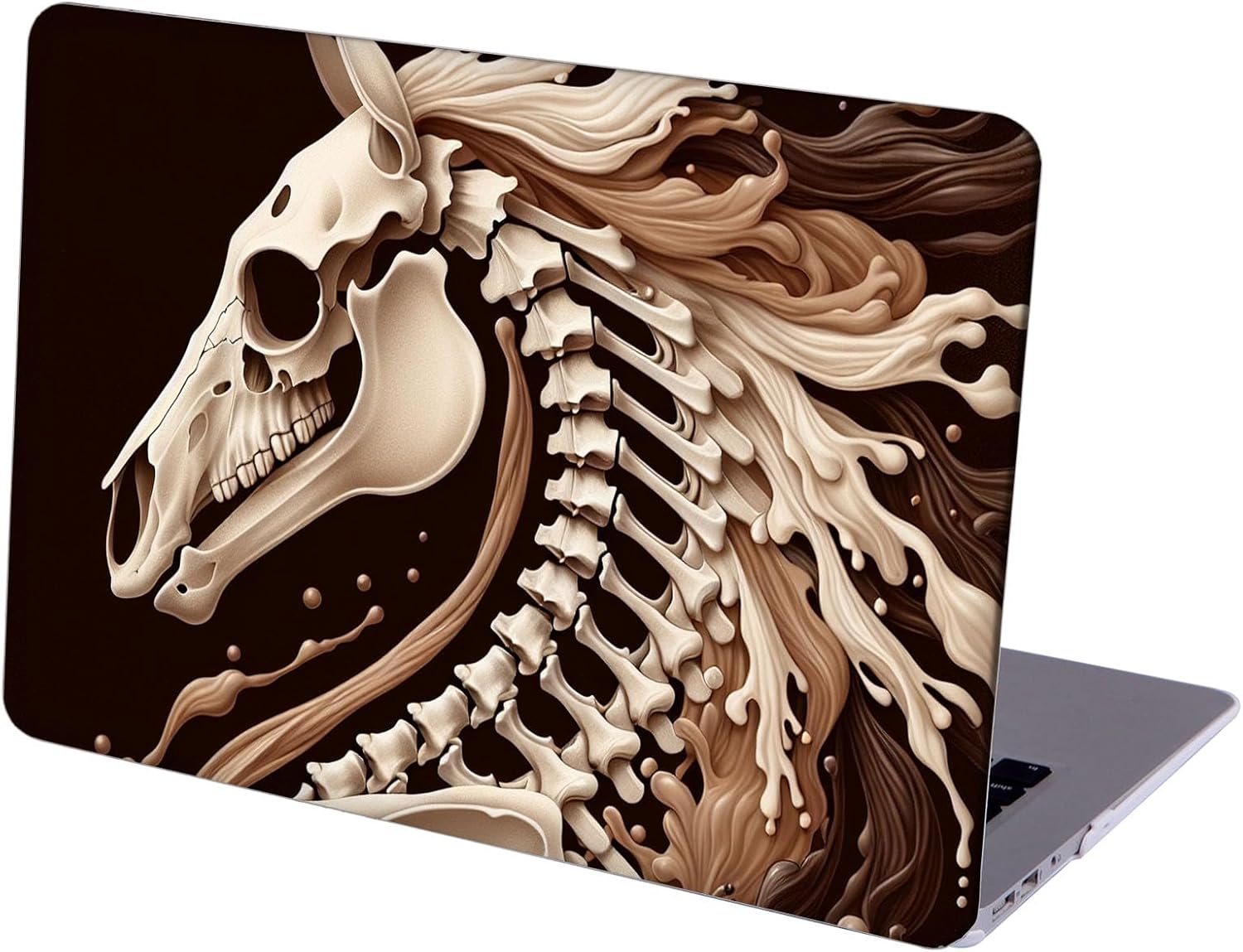 Compatible with MacBook Neo 13-inch, Hard Shell Case with Keyboard Cover and Screen Protector (A3404 A18 Pro chip, 2026 Release) - Horse Skeleton MC22807