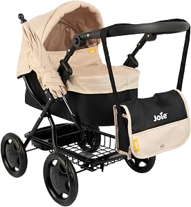 💎 70% MEGA DEAL! Joie Junior Stone Classic Pram & Parasol | Includes Matching Changing Bag & Adjustable Hood | Under Seat Storage | Kids Toy Travel System Pushchair Buggy |Pushchair & Pram Toys for Kids Aged 3+