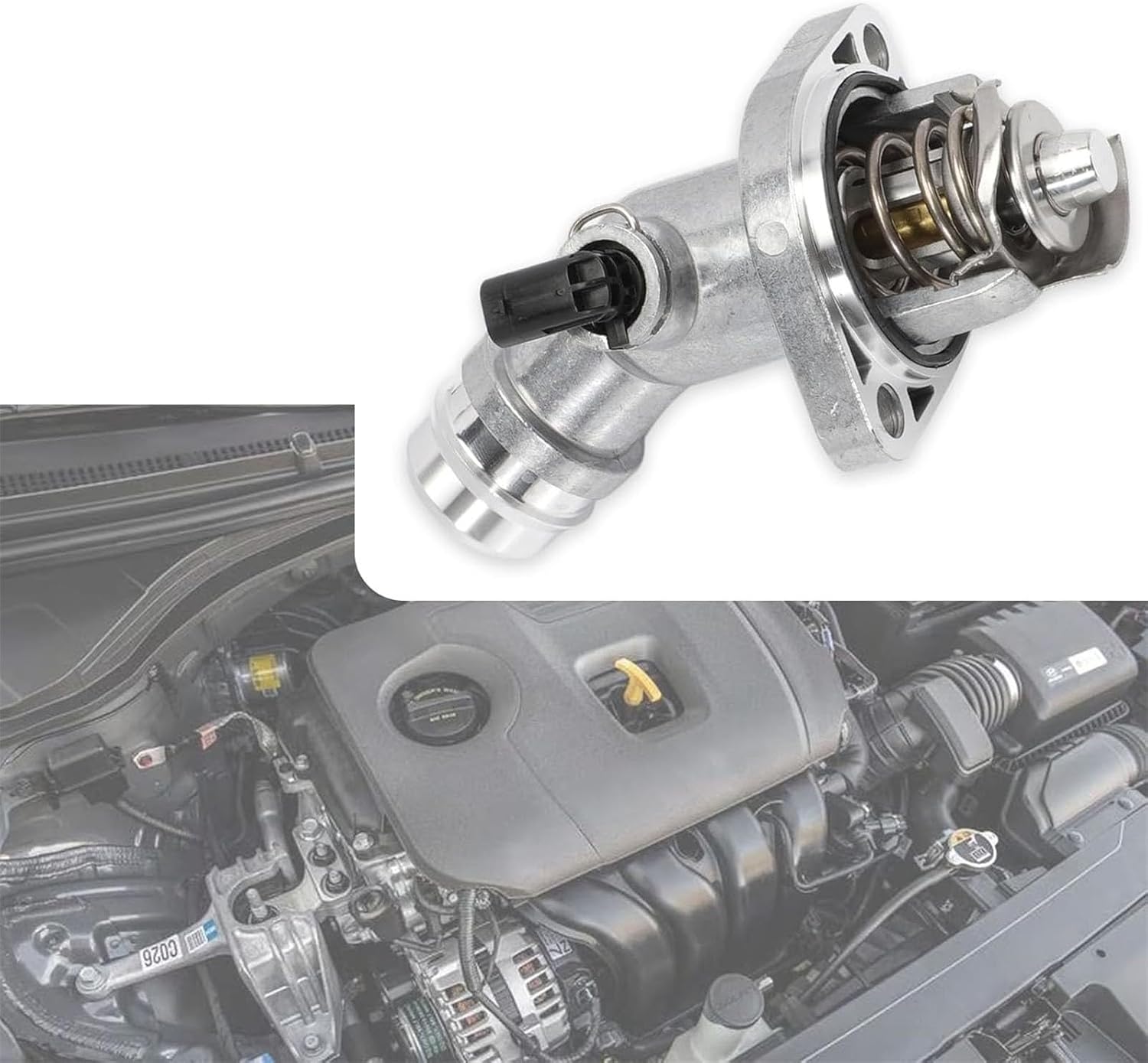 25500-2E085 255002E085 for 2017-2020 Replacement Engine Coolant Thermostat Assembly Automotive Accessories Precisions Engine Temperature Control