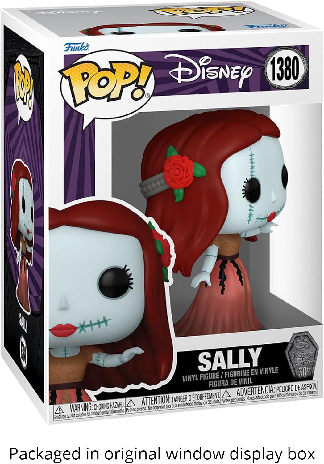 Blue Salamander Emporium Protective Case Bundled with Vinyl Figure – The Nightmare Before Christmas 30th Anniversary – Formal Sally Funko Pop #1380