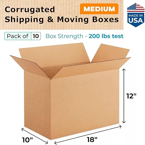 Miniatura 551 de Cajas para envío IDL Packaging - B-1266-5 de cartón corrugado, tamaño pequeño, de 12 pulgadas de largo x 6 pulgadas de ancho x 6 pulgadas de alto