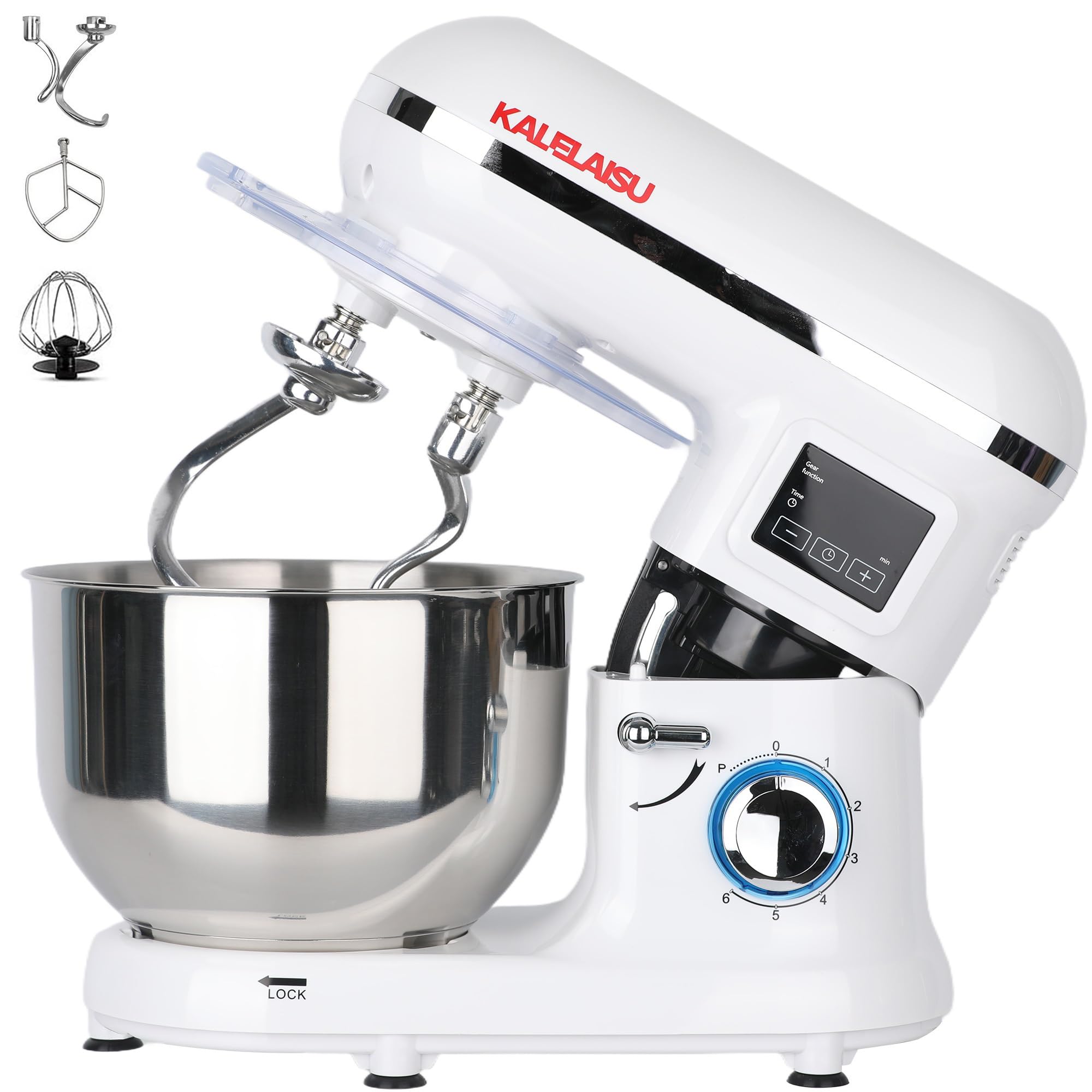 スタンドミキサー ダブルボウル 卓上ミキサー 3種類アタッチメント付き スタンドミキサー 3.5L ダブルボウル 大容量 3種類アタッチメント付き