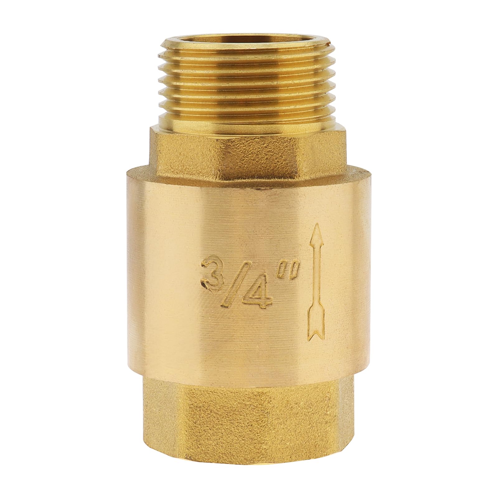 Brass Check Valve Backflow Preventer One Way In-Line Spring Check Valves for Well Pump Tank