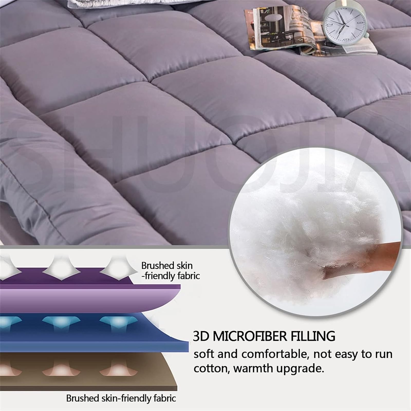 Colchón de futón de Suelo de Terciopelo de plumón, tamaño Completo King Queen, colchón de Suelo japonés, colchón de Tatami for Cama de Invitados, colchón for Dormir for Dormitorio de Estudiantes (Col