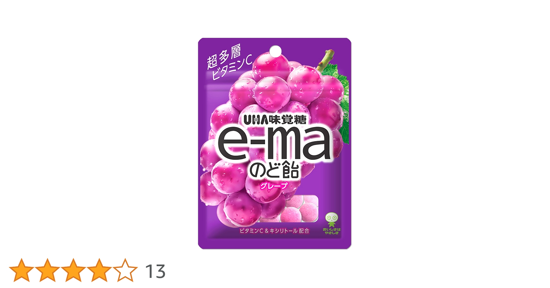 Amazon.co.jp: 味覚糖 e-maのど飴袋 グレープ 50g×6袋 : 食品