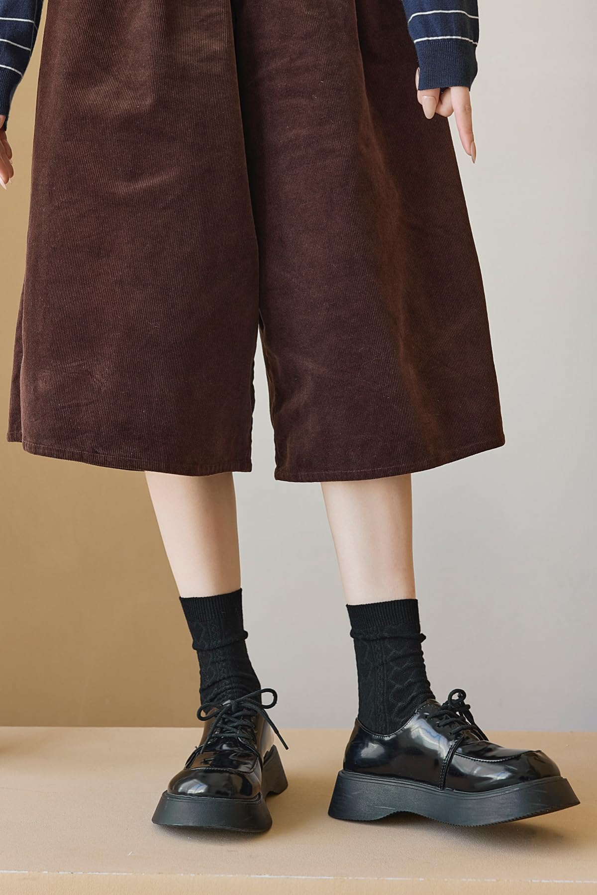 Rehelu Chaussettes mignonnes en tricot cœur pour femme - Style décontracté - Athlétique - En coton