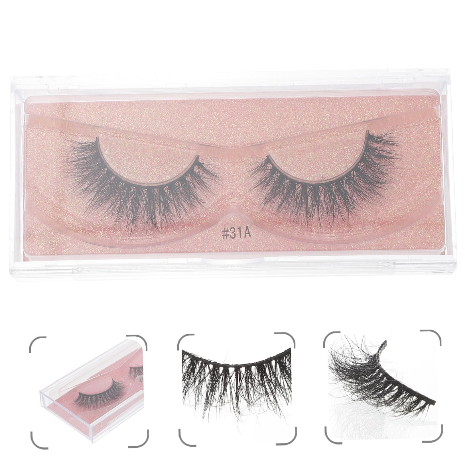 Housoutil 5paia Extension Per Mano Morbide Look e Glamour Per e Ragazze Facili Applicare e Riutilizzabili