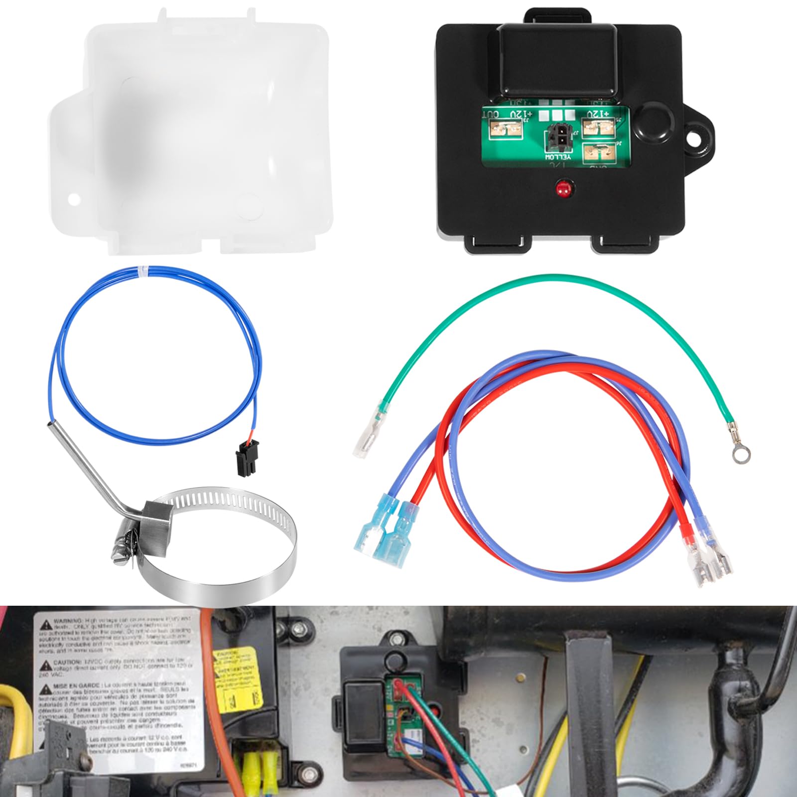 637360 Temp Monitor Control Kit Compatible with Norcold 2118,1200,1201, 1210,1211 Series RV Refrigerator Cooling Unit Temperature Monitor Control Kit, Replace #634677 637360