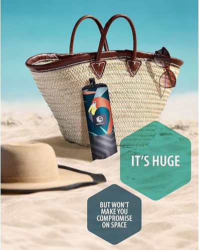 Vista 185 de VENTURE 4TH Toalla de playa de microfibra: secado rápido, compacta, sin arena, absorbente, a prueba de arena y ligera, perfecta para camping, playa