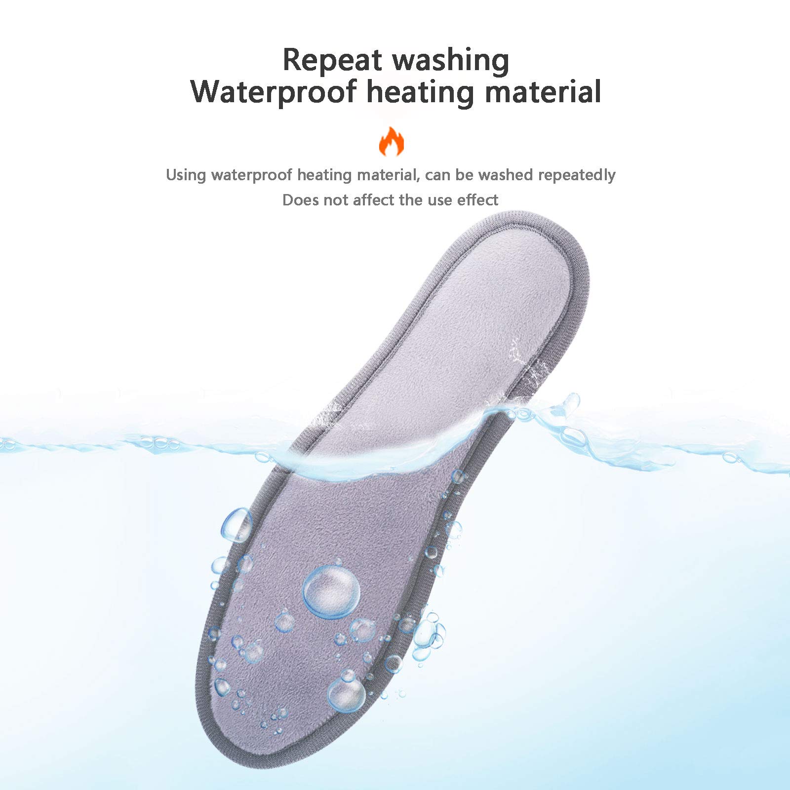 NANANA Semelles Chauffantes Électriques USB Portables Chauffe-Pieds Électriques Semelles Chauffantes Lavables Semelles Thermiques Coupables pour Le Ski, la Pêche, la Randonné,40