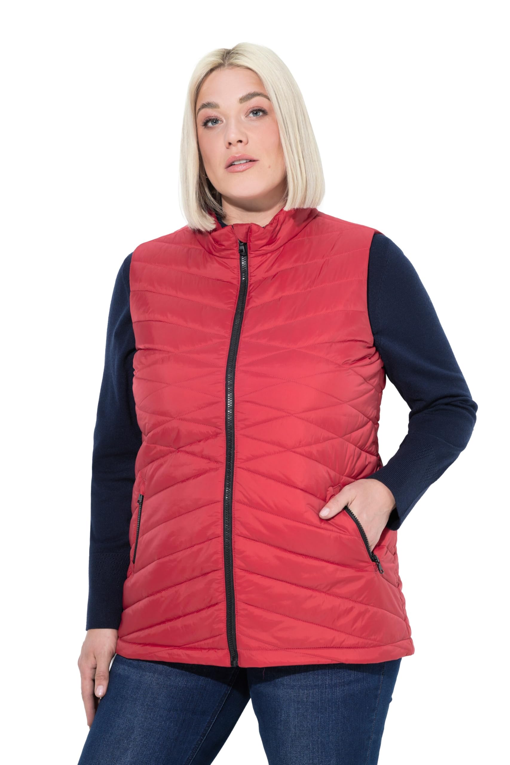 Ulla Popken Damen große Größen Übergrößen Plus Size HYPRAR Funktions-Steppweste, wasserabweisend 843374