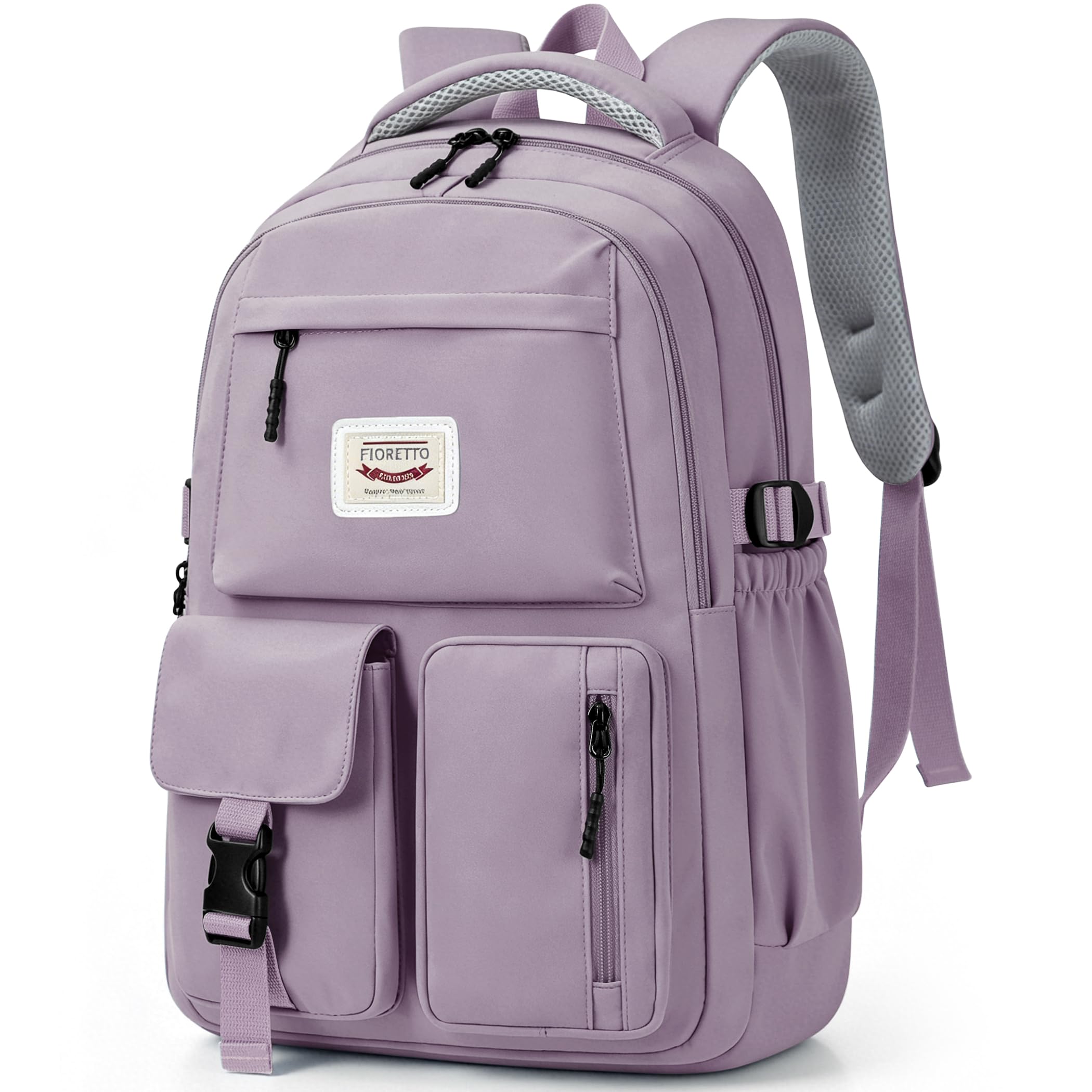 FIORETTO Schulrucksack Teenager Mädchen Damen Schulranzen Schultasche School Bag Rucksack Schule 14