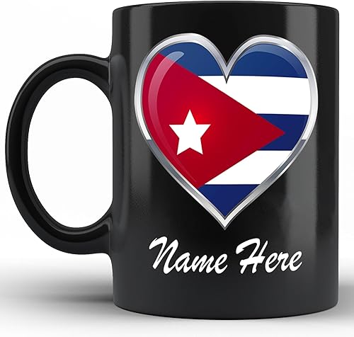 Taza de café cubana personalizada con la bandera del país, tazas de viaje cubanas con nombre personalizado, cumpleaños, Navidad, Acción de Gracias,