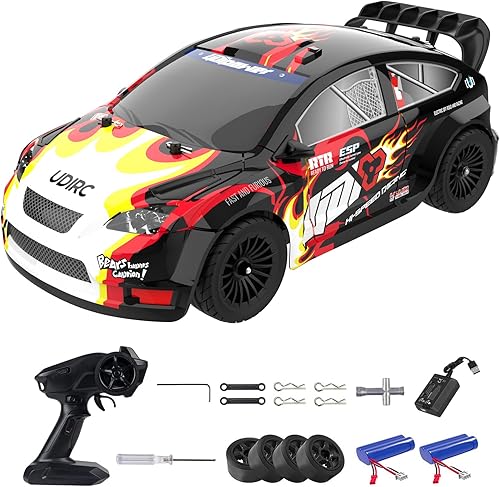 Coche de deriva a control remoto escala 1/16, 30+MPH 4WD de alta velocidad Drift RC Car, vehículo de control de velocidad y dirección de juguete con
