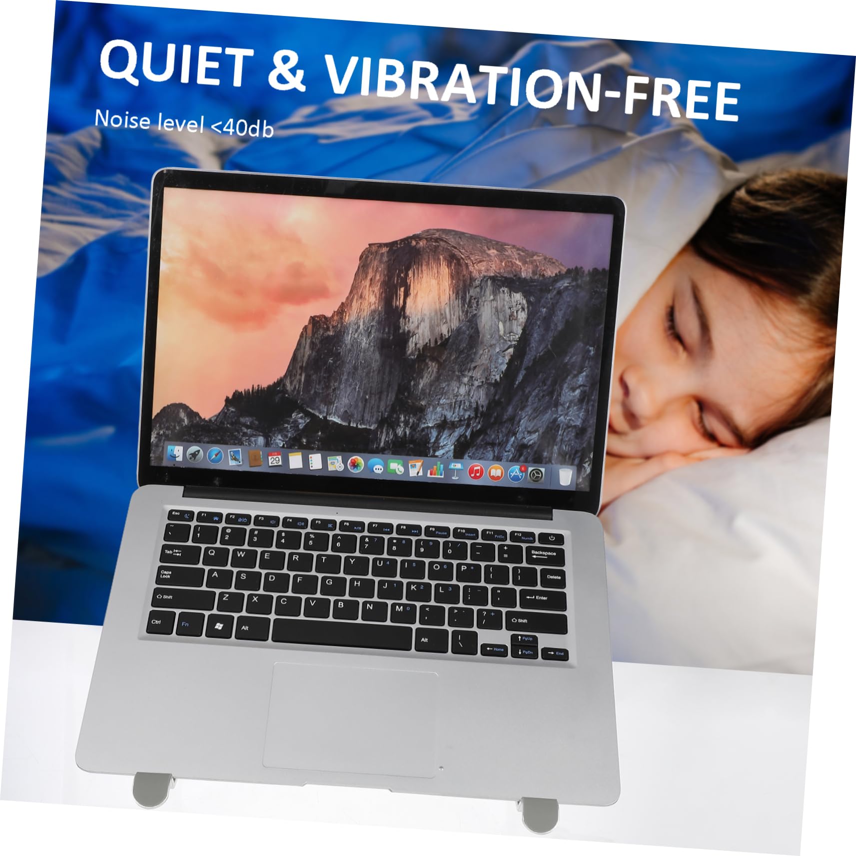 Veemoon Soporte De Refrigeración para Portátiles Ventiladores Múltiples Base Estable y Funcionamiento Silencioso Compatible Diferentes De Laptops