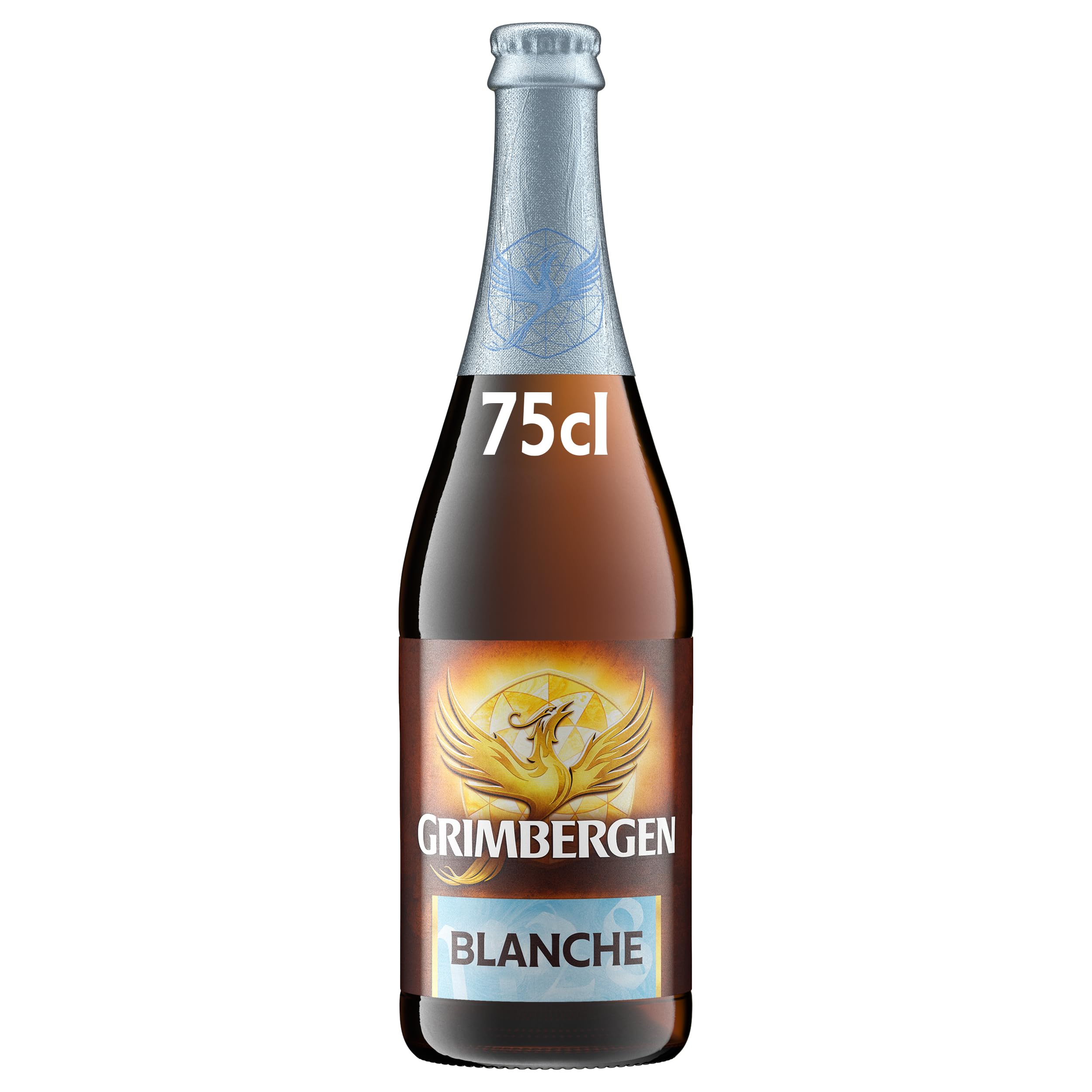 Grimbergen Blanche, Cassa con 6 Bottiglie da 75cl, Birra d'Abbazia Blanche/Witbier, Gusto Agrumato e Speziato, Gradazione Alcolica 6.0% Vol.