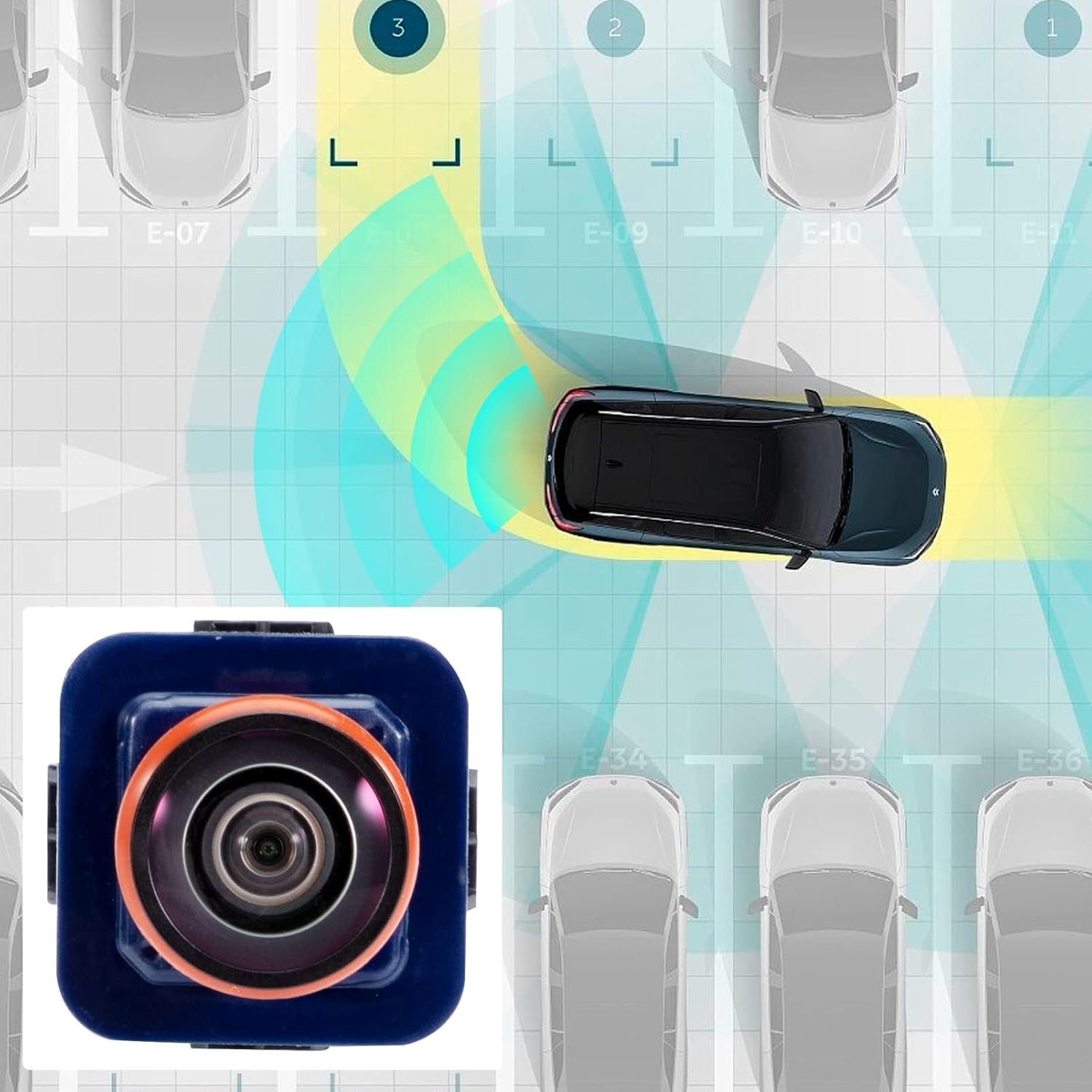 Rear View Backup Camera Compatible with Taurus 2013 2014 2015 2016 2017-2019 Parking Assist Camera 170°Ultra Wide Angle HD Night Vision Waterproof EG1Z-19G490-A, DG1Z19G490A