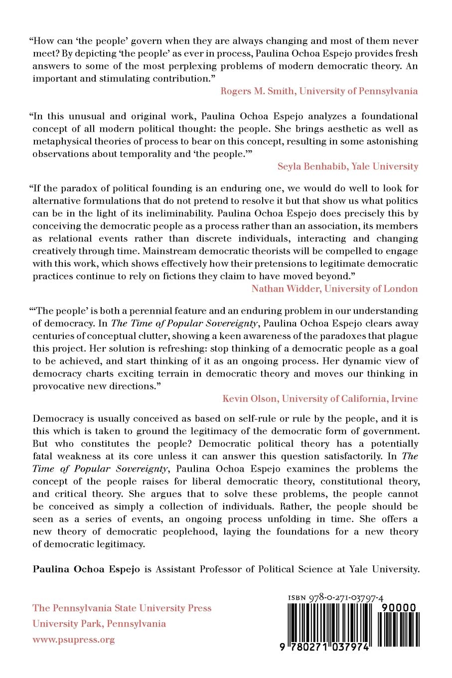 The Time of Popular Sovereignty: Process and the Democratic State