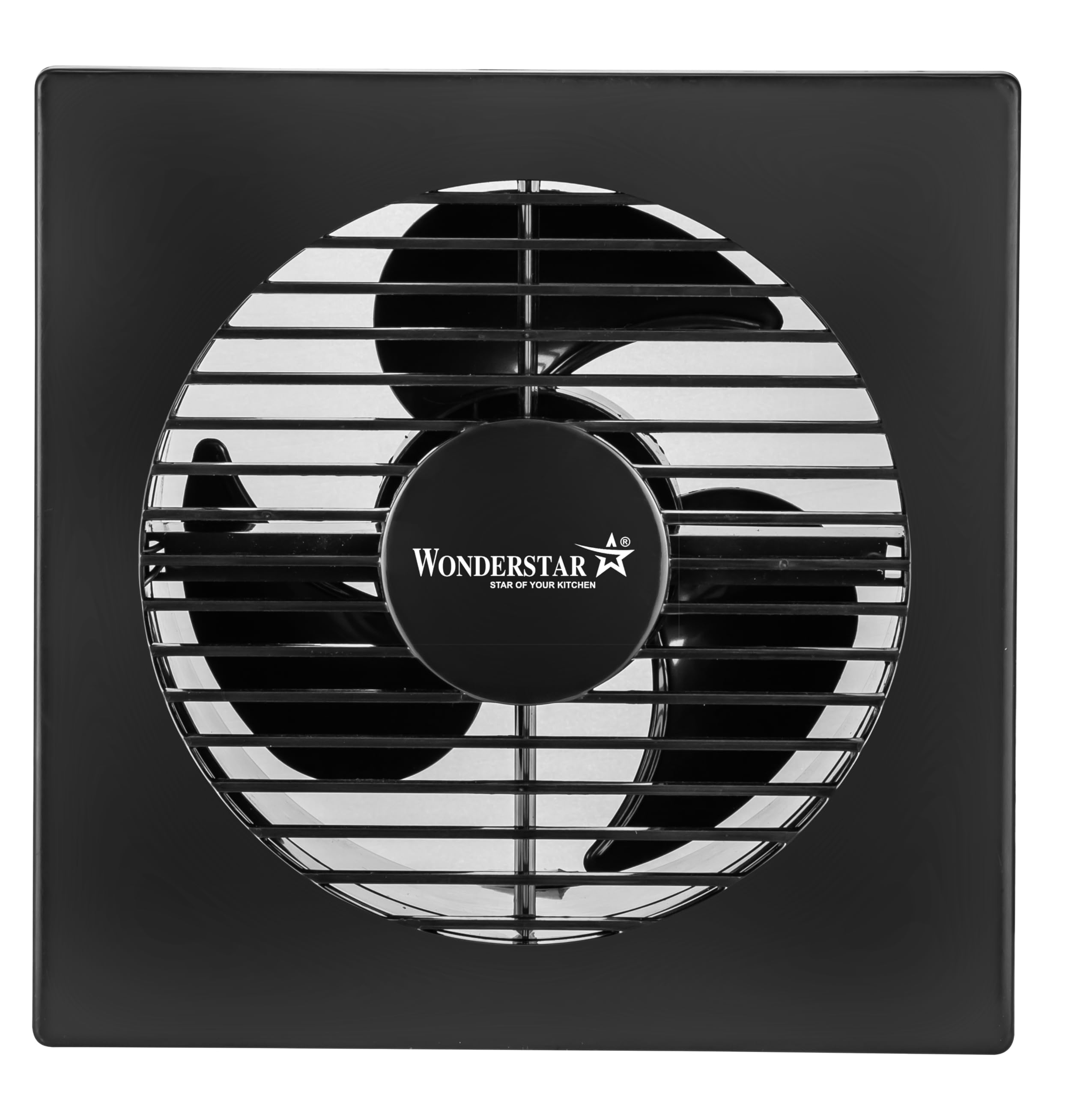 WONDER STAR 8 Inch (200mm) Axial Exhaust Fan | High Air Delivery, Low Noise | 25W Powerful Ventilation Fan for Kitchen, Bathroom, Office & Home | 1350 RPM | 230V | Black-image-8