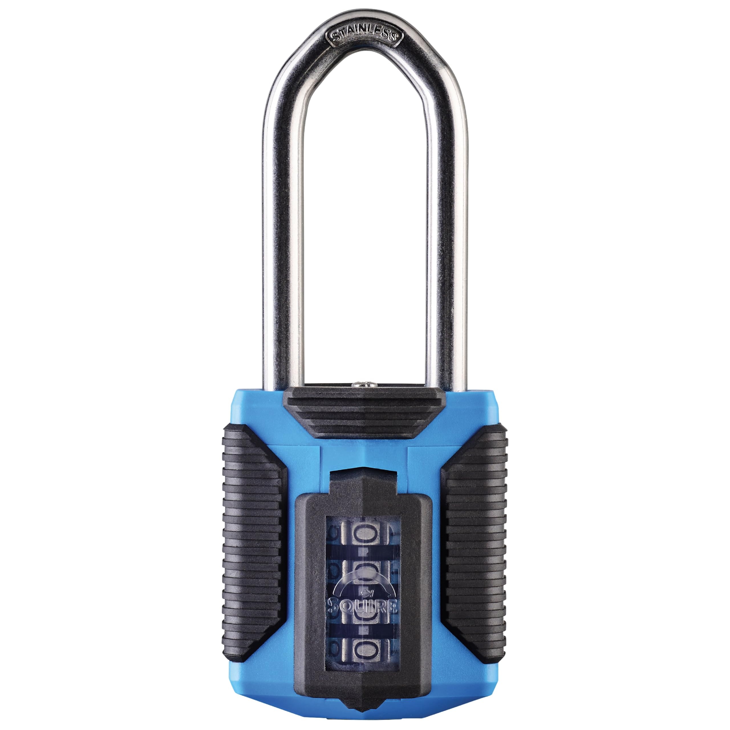 Squire 50mm Combination Padlock - Extra Long Shackle - 4 Wheel