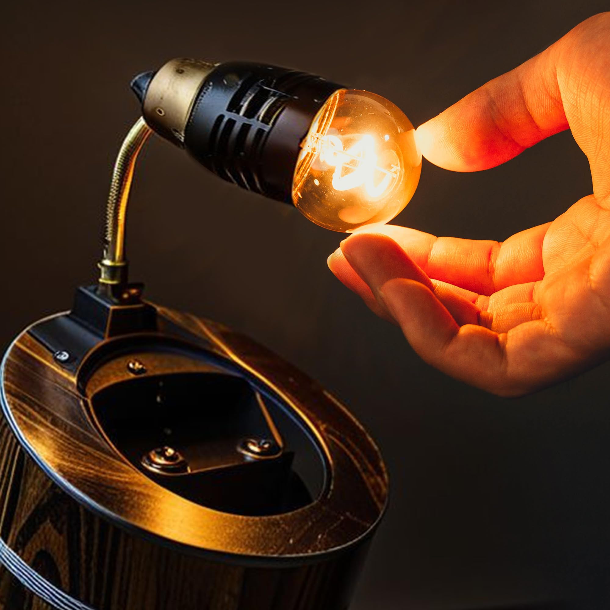 Żarówka Edisona G40 E27 LED w stylu retro, 1 W, żarnik spiralny (15 sztuk)