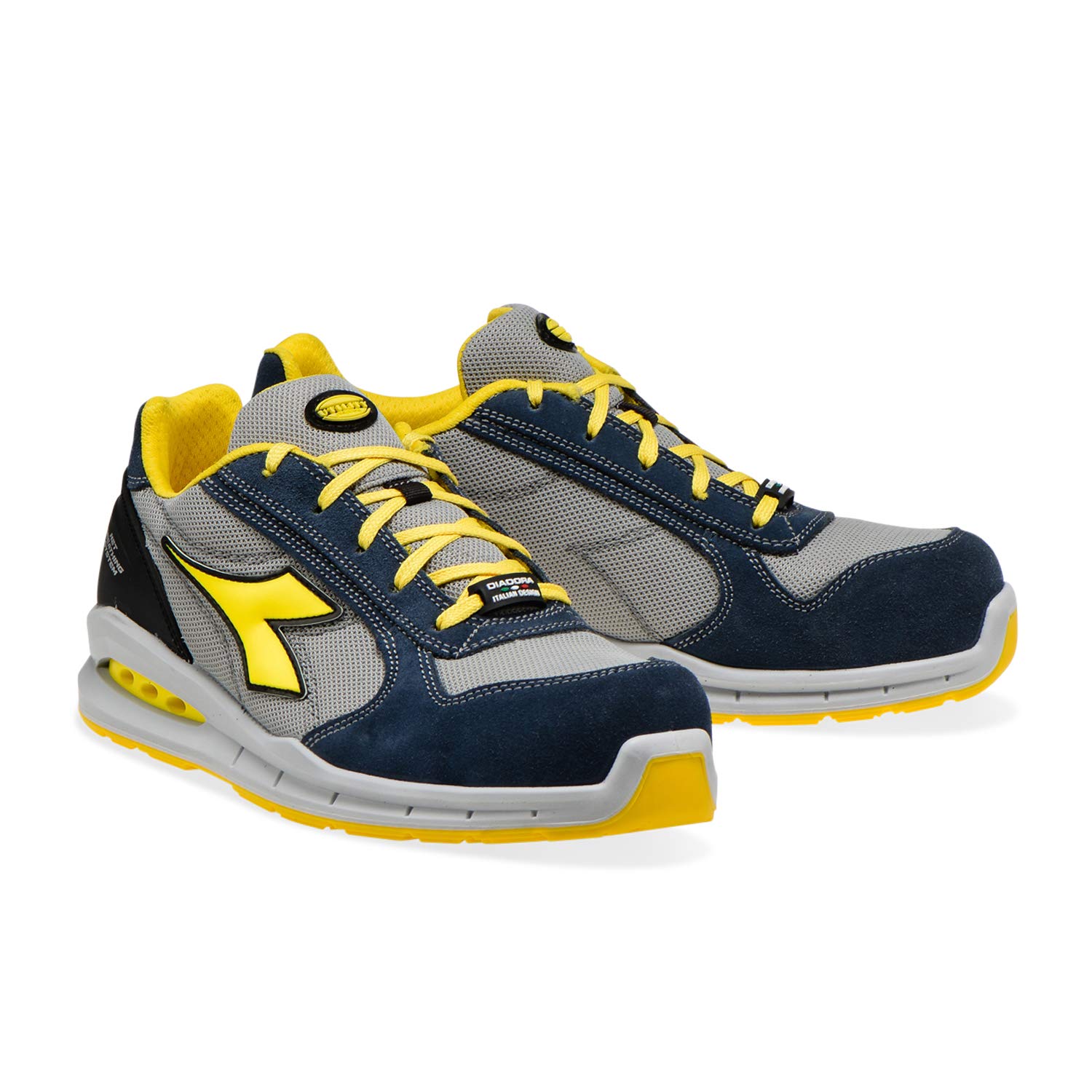 Diadora Run Net Airbox Low S1p Src, Scarpe da Ginnastica Uomo, Blu (Blue Cosmos Moon Rock Gray), 46 EU