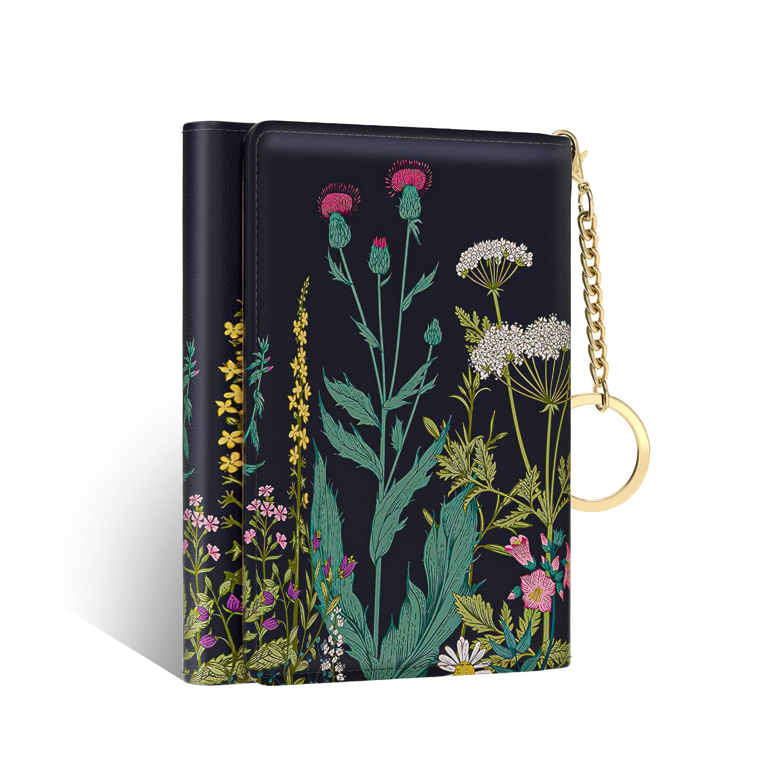 Nipichsha Womens Wallet, Small Credit Card Wallet for Women, Slim RFID Card Holder Purse with 7 Slots & ID Window, Dandelion