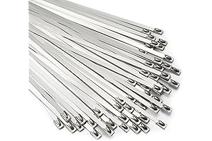 11.8" Stainless Steel Zip Ties 100 Pack: Premium Heavy-Duty Cable Management Solution