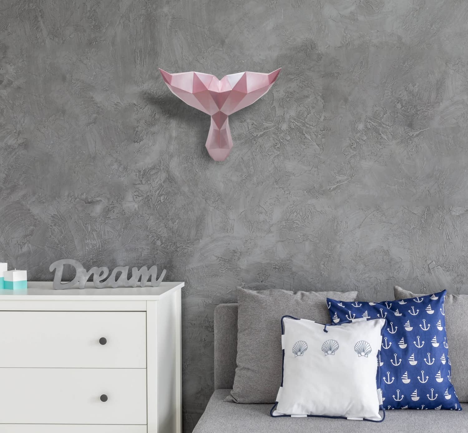 KunstLoft Skulptur modern | 100% HANDGEFERTIGT | 43x32x38cm | Kunststein Statue 'Sanfter Koloss' | Tierskulpturen | Rosa | Deko Figur Wohnzimmer