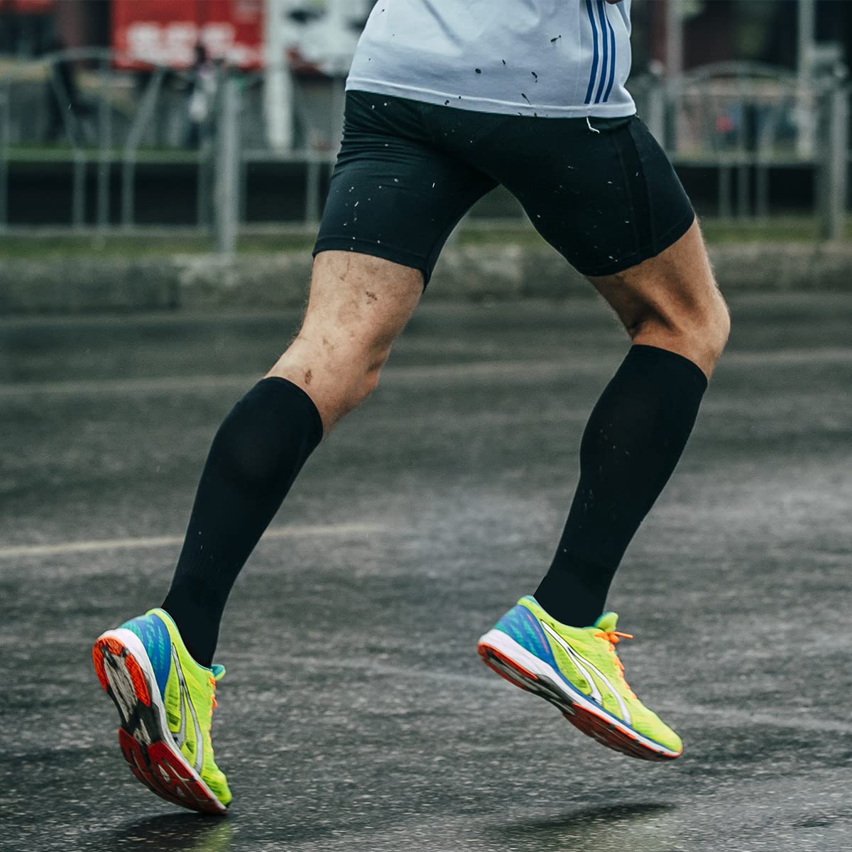 Lot de 6 Paires Chaussettes de Compression Contention pour Hommes et Femmes, pour Running, Sport, Cyclisme, Voyage en Avion et Grossesse de Maternité, Récupération